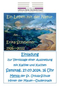 Vernissage: Ein Leben mit der Natur – Erika Schmelter (1926-2022)