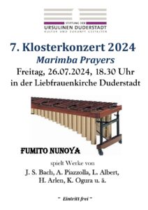 7. Klosterkonzert 2024 - Marimba Prayers