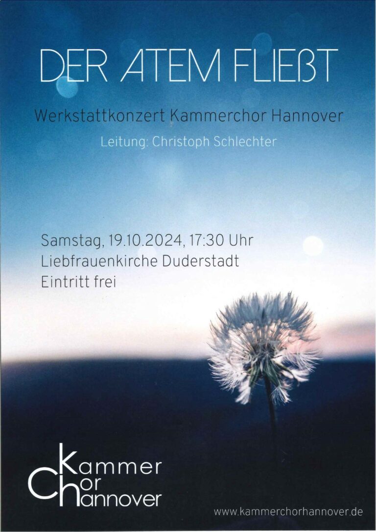 Der Kammerchor Hannover lädt ein…