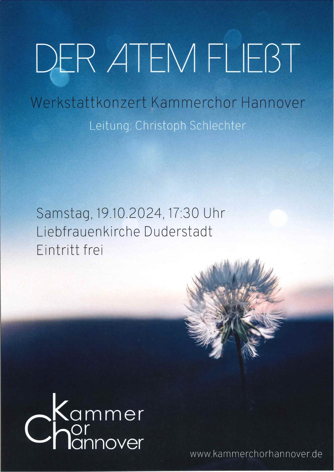 Der Kammerchor Hannover lädt ein…