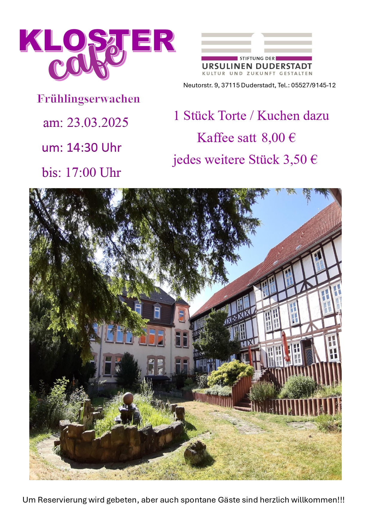 Frühlingserwachen im Ursulinenkloster Duderstadt ☕🌸